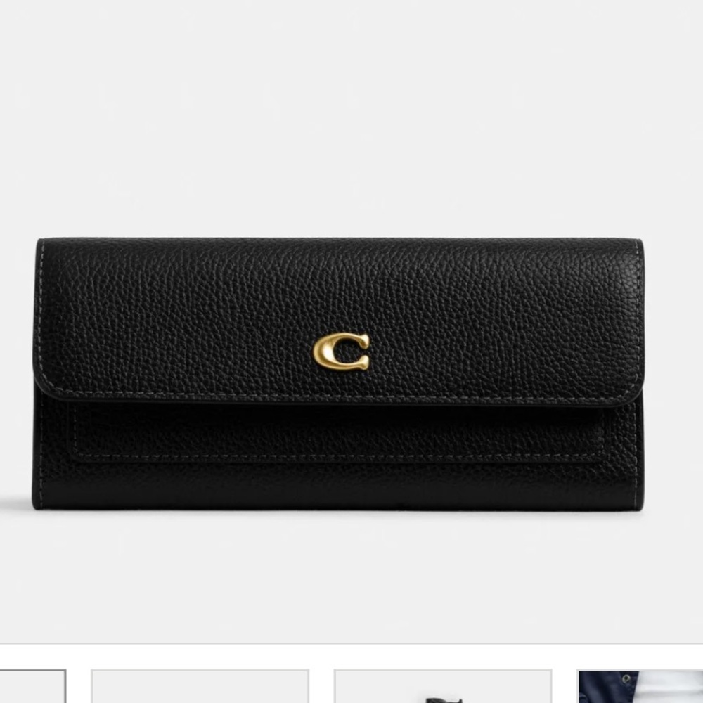 COACH Mila Leather Long Flap Wallet